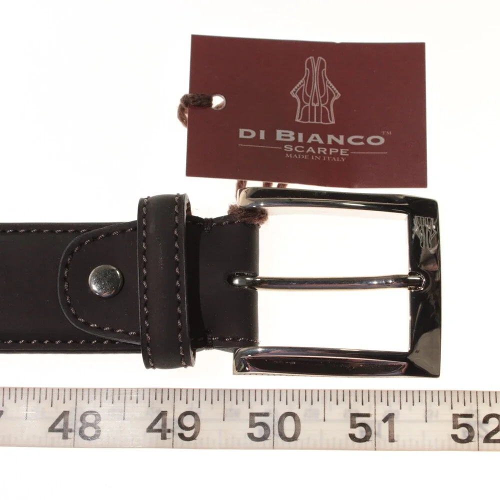 Di Bianco NWT Cut to Size Dress Belt In Solid Brown Leather One Size
